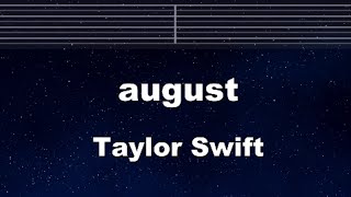 Practice Karaoke♬ august - Taylor Swift【With Guide Melody】Instrumental, Lyric, BGM Resimi