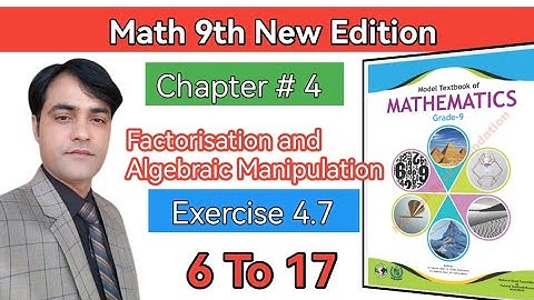 Class 9 MathsI Exercise 4.7 II Q#6 To 17 II National Book Foundation II Federal BoardII #taleem