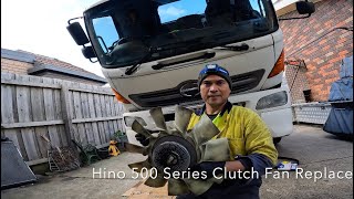 Engine Overheating Clutch Fan on Hino  500 Series Replace