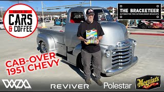 Car of the week - 1951 Cab-Over Engine Chevy Truck - South OC Cars and Coffee.