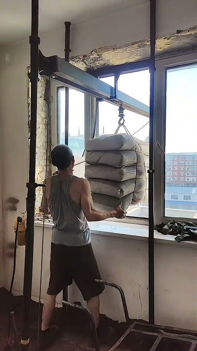 A Good Simple Tripod Structure Electric Hoist Tool Machine Lifting Bagged Cement Indoor Easily !
