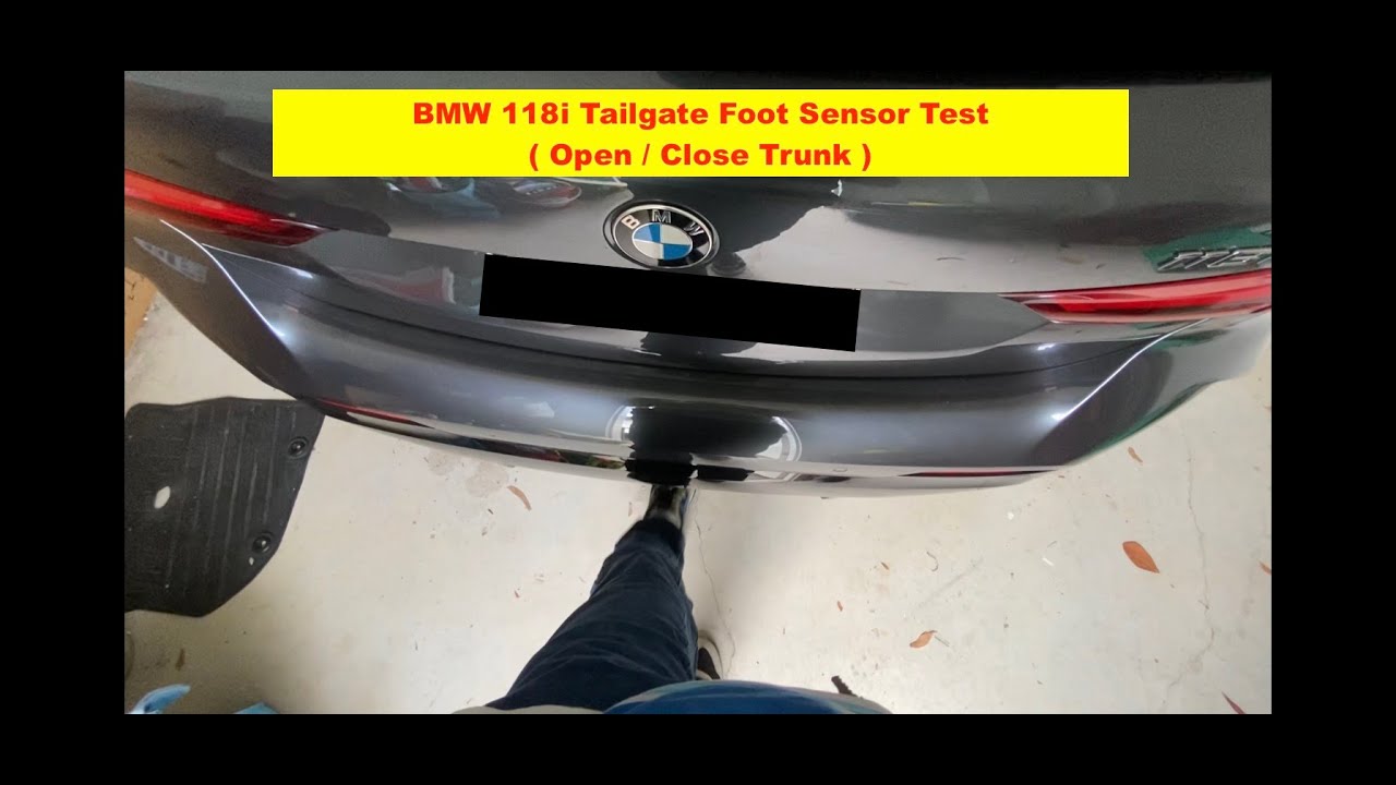 BMW 118i Open/Close Trunk via Foot Sensor & Key FOB Tests YouTube
