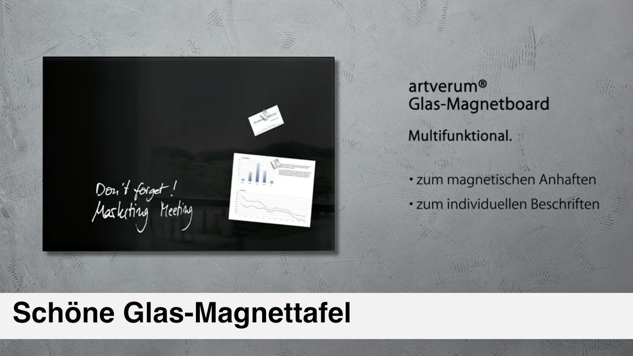 Edel Glanzende Magnettafel Sigel Artverum Youtube