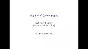 Paul-Henry Leemans - Cayley graphs with few automorphisms