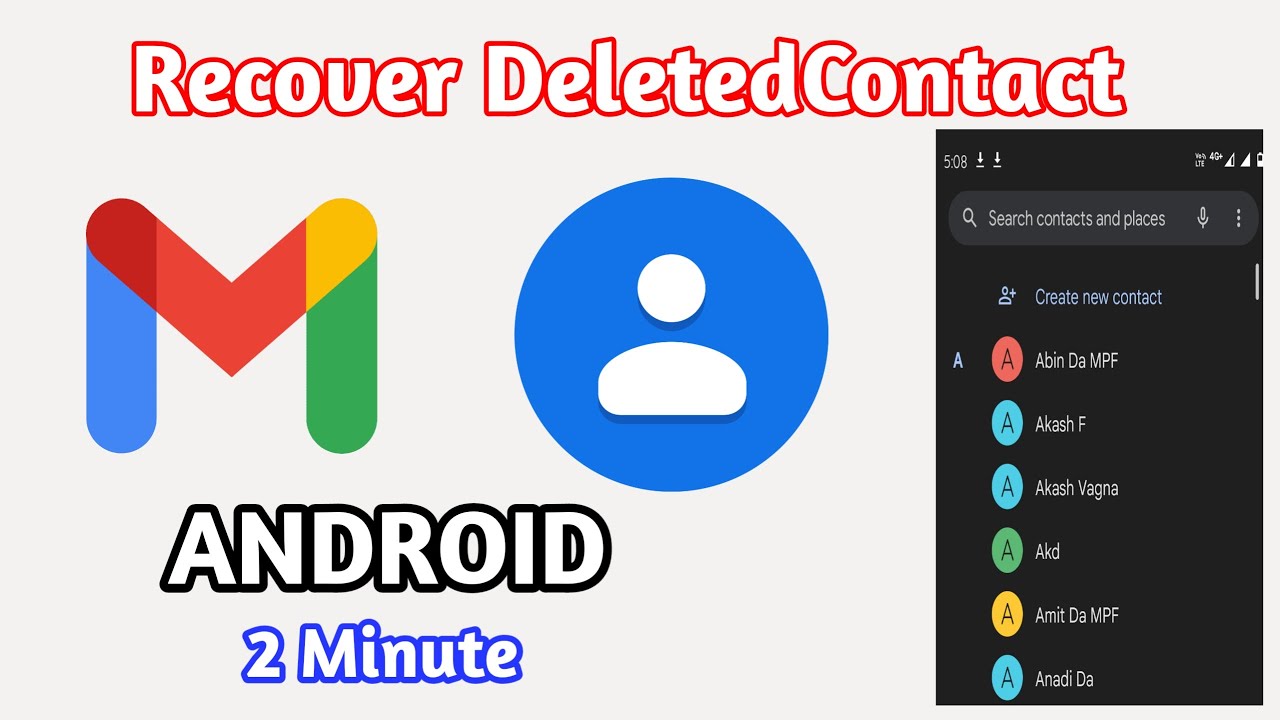 How to recover deleted contact in Android? - YouTube