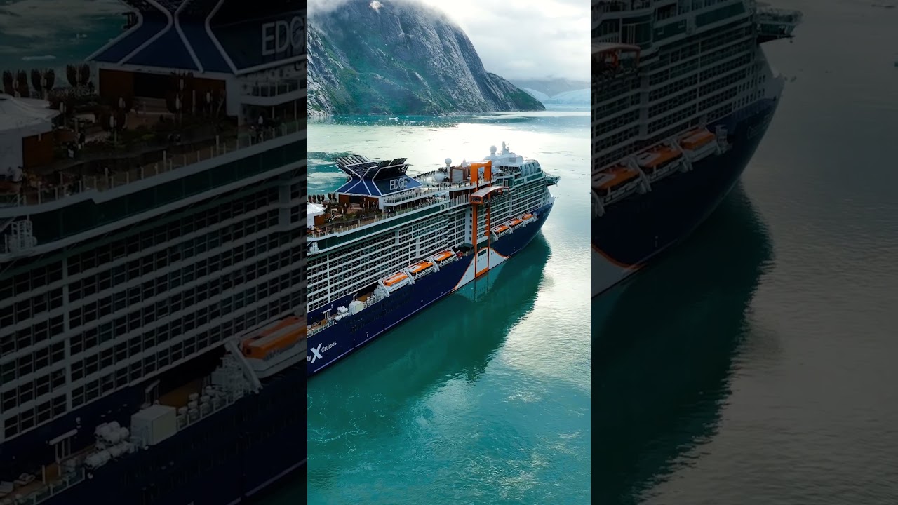 That jaw dropping moment when you sail through the Dawes Glacier on Celebrity Edge. #alaskacruise