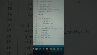 Python turtle graphics 🥰😍🤩 || python coding status #python #shorts