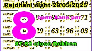 Rajdhani Night Analysis _29-05-25 || Rajdhani night open || Rajdhani night jodi || Rajdhani Night