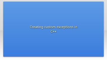 Creating custom exceptions in C++