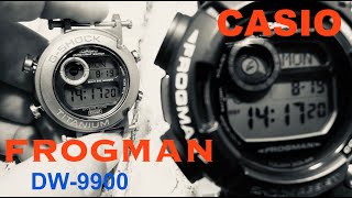 CASIO G-SHOCK DW 9900 Frogman FULL review   Tutorial   Battery replacement   Fitting new bezel