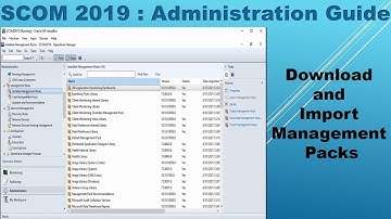 SCOM 2019 Download and Import Management Packs