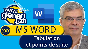 Microsoft Word : 08 Tabulation et points de suite