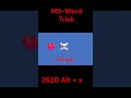 MS Word Tricks You Must Know 💻✨
