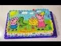 ТОРТ СВИНКА ПЕППА Как украсить торт кремом Торты для детей Peppa Pig Cake