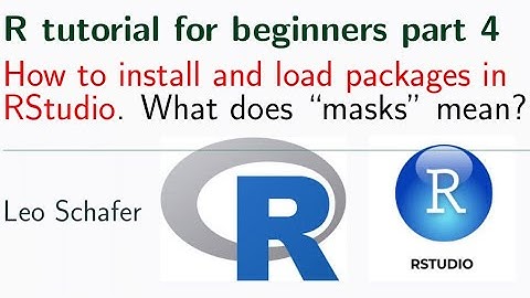 R tutorial for beginners part 4 | How to download/install packages in R | What does "masks" mean?