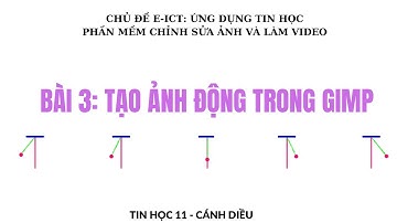 TIN HỌC 11- CÁNH DIỀU  - CHỦ ĐỀ E ICT - Bài 3. Tạo ảnh động trong GIMP