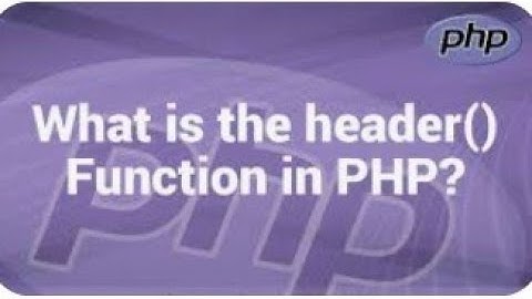 PHP header() Function | header() function implementation | header() in php