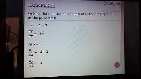 Higher Maths Differentiation -  Equations of Tangents