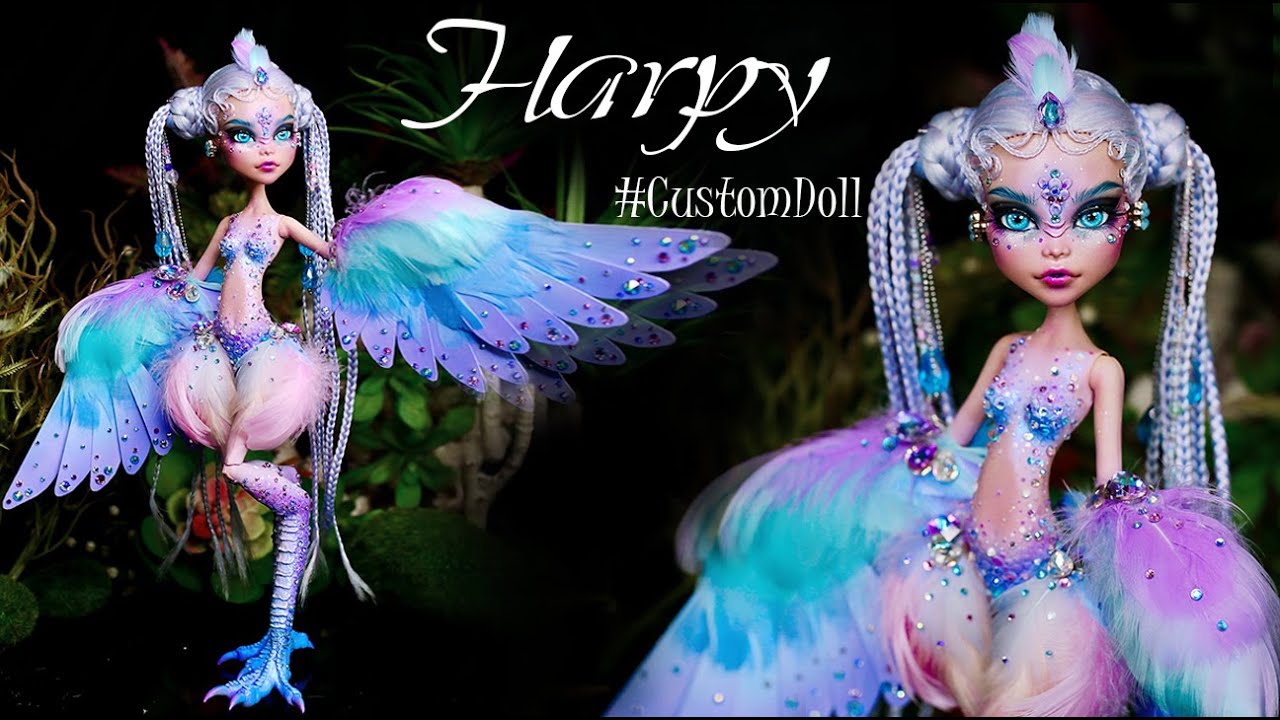 HARPY DOLL - Monster High Doll Repaint Tutorial - doll... - youtube