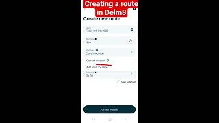 How do I create a route in Delm8 route planner? screenshot 2