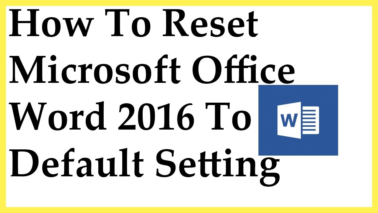 how to reset office 365 to default settings