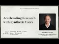 Accelerating Research with Synthetic Users