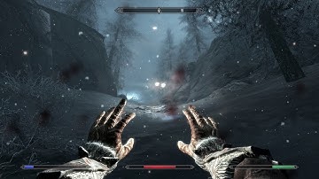 Skyrim Special Edition - Under Saarthal: Ice Wraith Fight Gameplay (Essence & Teeth Looted)