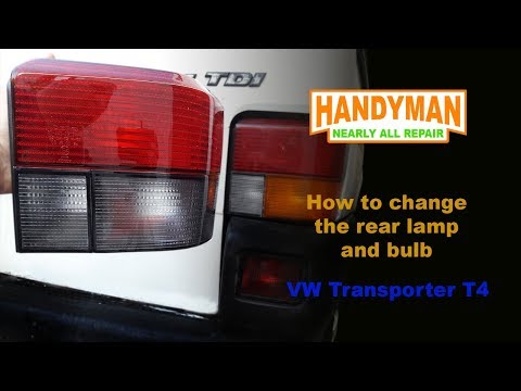 How to change the rear lamp and bulb VW Transporter T4