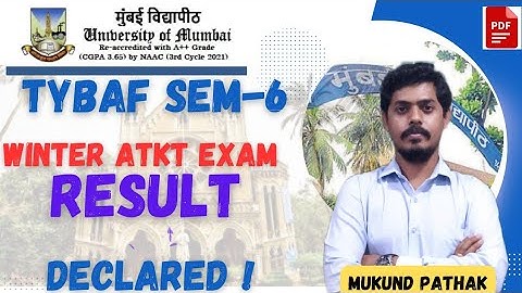 BAF SEM-VI Atkt Result Declared l Mumbai University l Mukund Sir 