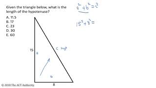 Famous ACT Math - Basic Pythagorean Theorem Profile