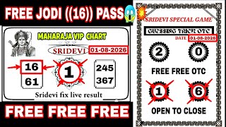 Sridevi matka 02/08/2026 | Sridevi matka trick | Sridevi day matka