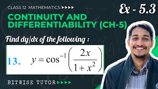 Find Dydx If Y Cos-1 2X1X² Differentiate Y Cos-1 2X1X²
