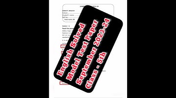 #class5 English Solved ModelTest#paper #pseb #exam #psebboard  #solved #model #test #2023 #september