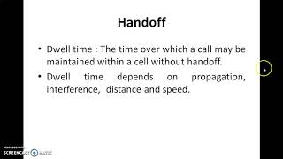 Handovers or Handoff Mechanisms