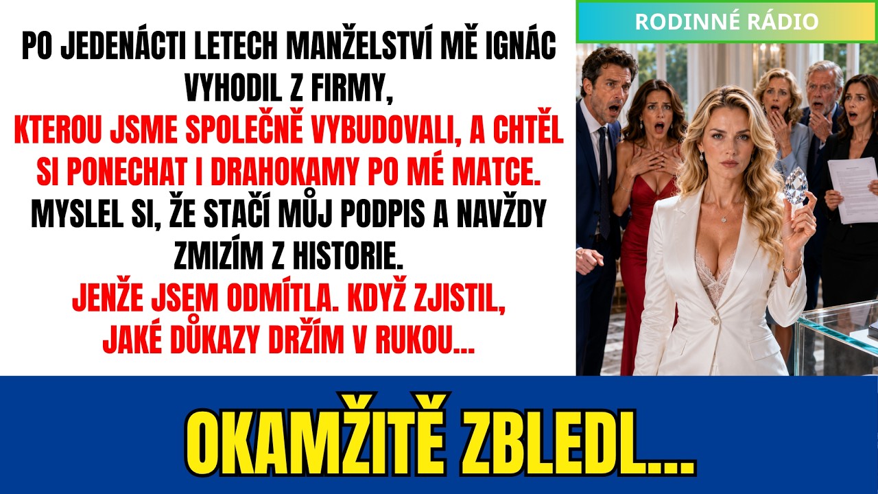 Toho večera, když jsem se vracela od soudu, kde jsem podepsala rozvod, mi bývalý manžel poslal pozvánku na otevření své nové značky. Stálo tam, že jsem čestný host. Jenže mě právě vyhodil z firmy,...