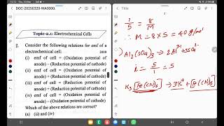 NEET SIMULATOR ASSIGNMENT 05 SOLUTION &amp; ELECTROCHEMISTRY