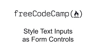 Style Text Inputs as Form Controls - Bootstrap - Free Code Camp
