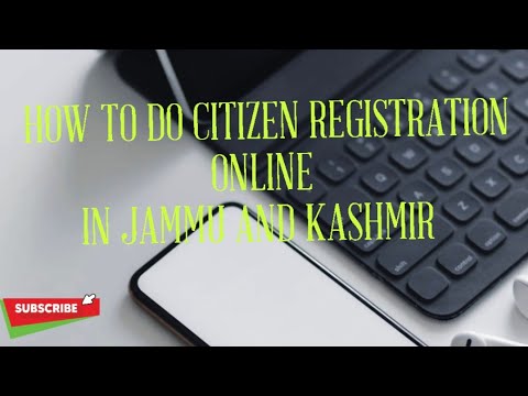 How to do citizen registration online in Jammu and Kashmir || applying democile certificate ||