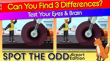Brain break - Airports 186 | find 3 differences | How good are your eyes? Quiz Fall Games