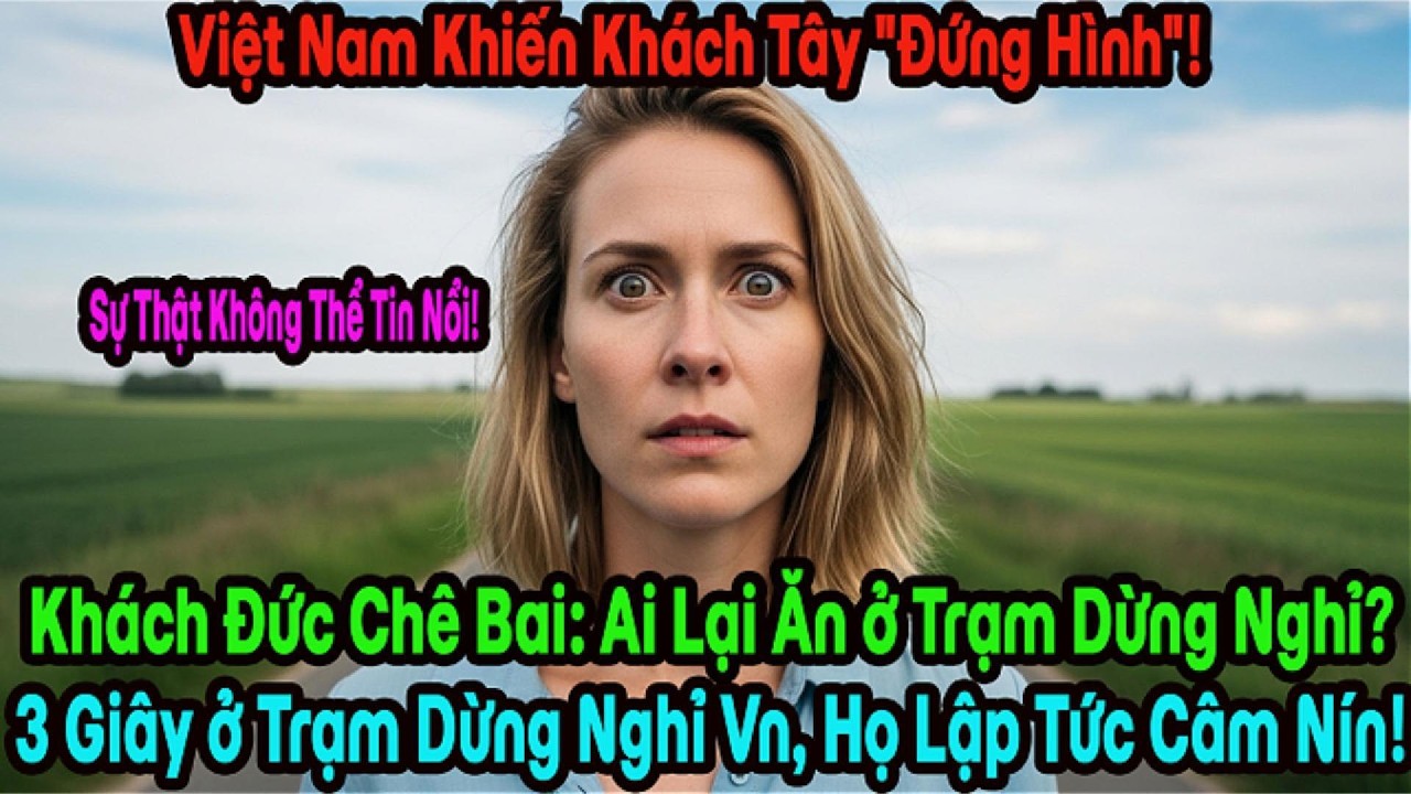 Sốc Văn Hóa! Nữ Du Khách Đức Câm Nín Khi Lần Đầu Vào Nhà Vệ Sinh ở Trạm Dừng Nghỉ Việt Nam.