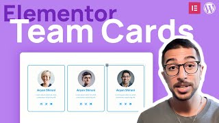 How to create team cards for your company with elementor