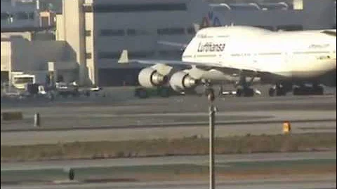 Luftunsa Boeing 747-400 Start up & Pushback at LAX