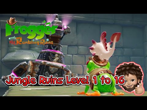 Frogger and the Rumbling Ruins - Jungle Ruins Level 1 to 16 Walkthrough Clear Perfect