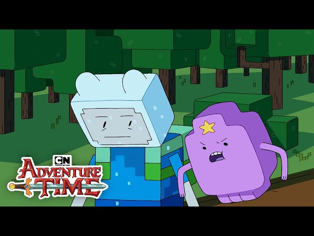 Adventure Time | Finn vs. Enderman Minecraft Episode