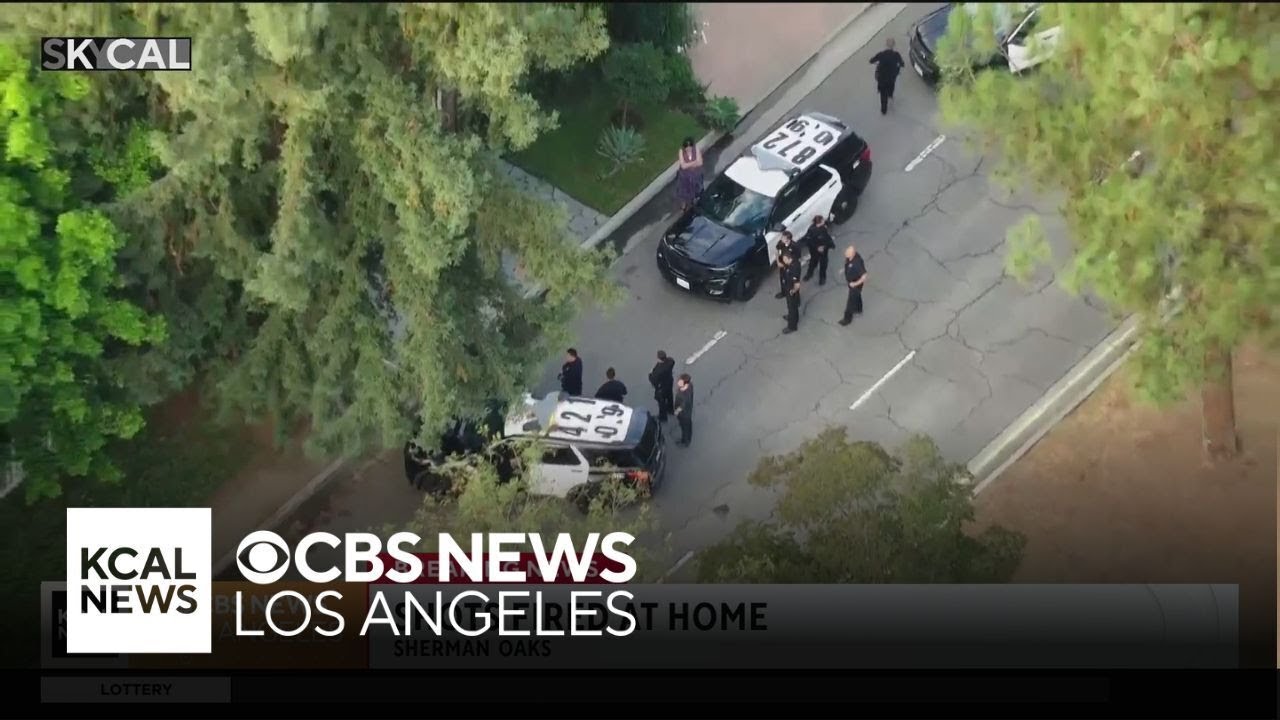 Police search for suspect who fired shots at a Sherman Oaks home - YouTube