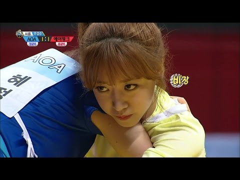 【TVPP】 Nam Joo(Apink), Hye Jeong(AOA) - Korean wrestling Semifinal, 씨름 준결승 @ Idol Star Championships