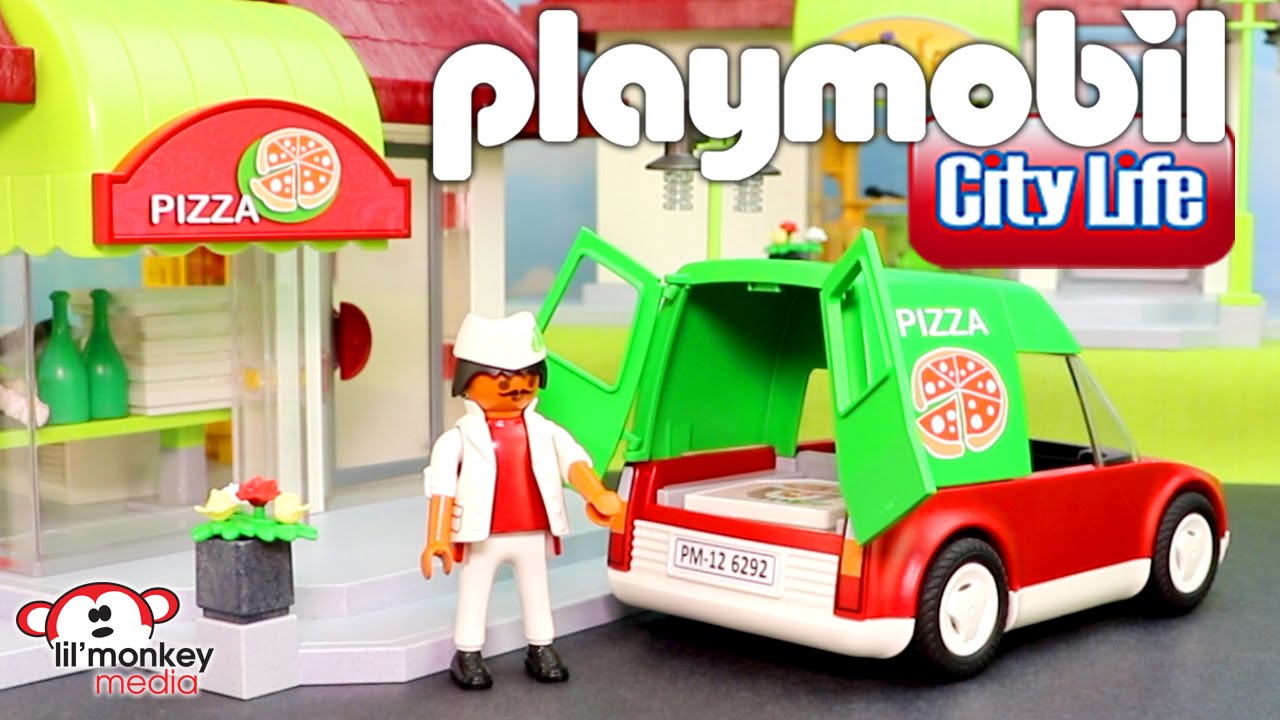 Playmobil City Life Store / Shop Collection! Pizzeria, Pet Store, Fast Food Restaurant More!! - YouTube