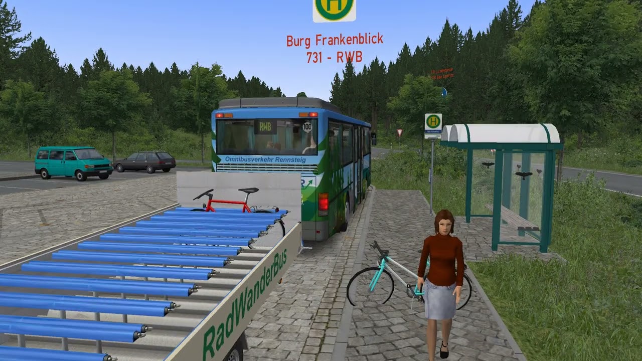 OMSI 2: Thüringer Wald. Line 750 RWB Wurzbach Markt-Bad Lemnitz Burgbrunnen. Part 1/2.