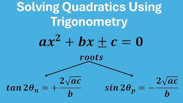 Using Trigonometry to solve Quadratic Equations.