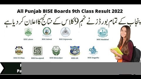 9th Class Result 2022 All Punjab Boards Check Online